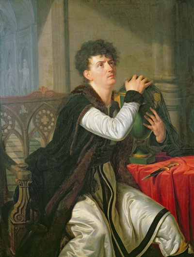 Portrait of Francois Joseph Talma as Hamlet by Anthelme Francois Lagrenee