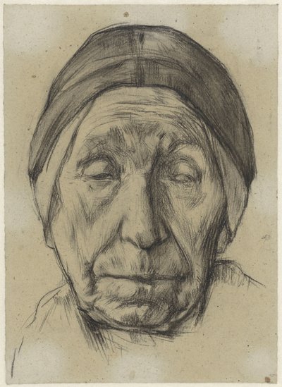 Head of Jantien Klinker, Front View by Anthon Gerhard Alexander van Rappard