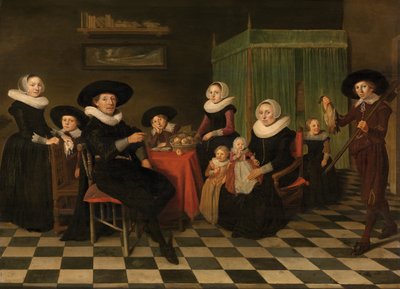 Portrait of a Family by Anthonie (1601 73) Palamedesz