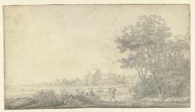 View of Huis ter Nieuburch, Rijswijk, Seen from the East by Anthonie Jansz. van der Croos