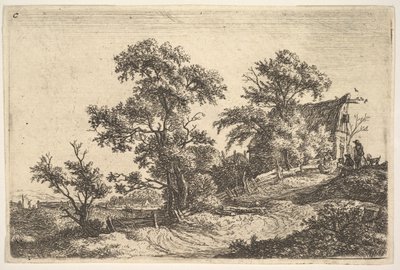 A Cottage on a Hill by Anthonie Waterloo