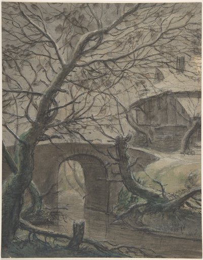 A House near a Bridge by Anthonie Waterloo