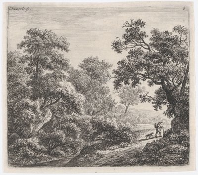 A Traveller and His Dog by Anthonie Waterloo