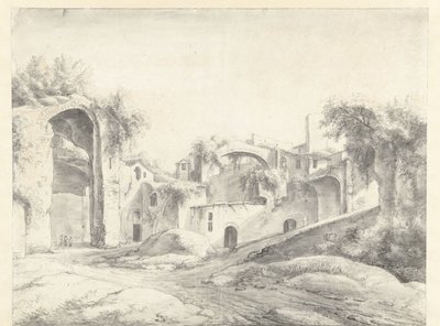 Ruins of the Baths of Diocletian in Rome by Anthonie Waterloo