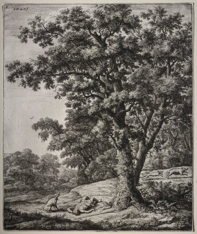 Six large upright landscapes with scenes from Ovid