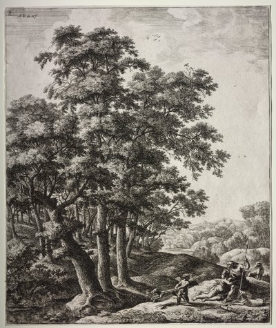 Six large upright landscapes with scenes from Ovid