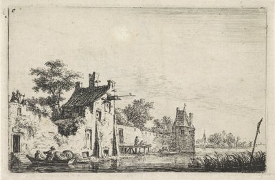 City Wall by the Water by Anthonie Waterloo