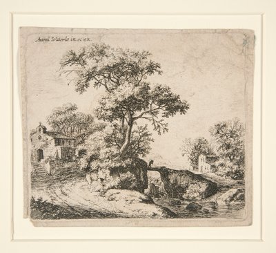 The Chapel with Steps by Anthonie Waterloo