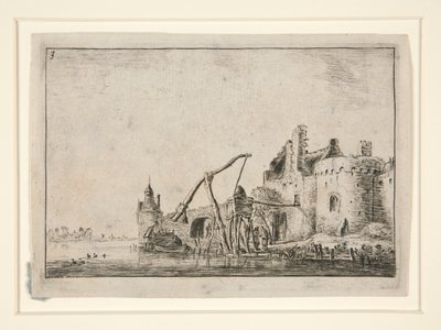The Well, from a set of 12 landscape etchings by Anthonie Waterloo