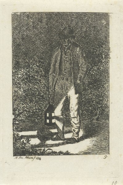 Man with a Lantern by Anthonie Willem Hendrik Nolthenius de Man