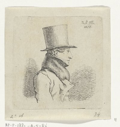 Man with Top Hat by Anthonie Willem Hendrik Nolthenius de Man