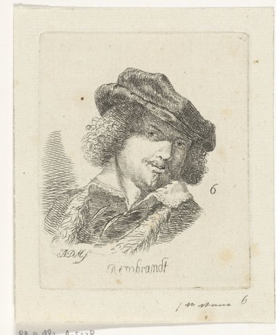 Portrait of Rembrandt by Anthonie Willem Hendrik Nolthenius de Man
