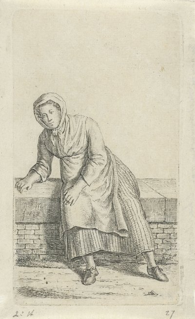 Woman Sitting on a Wall (12 Study Figures) by Anthonie Willem Hendrik Nolthenius de Man