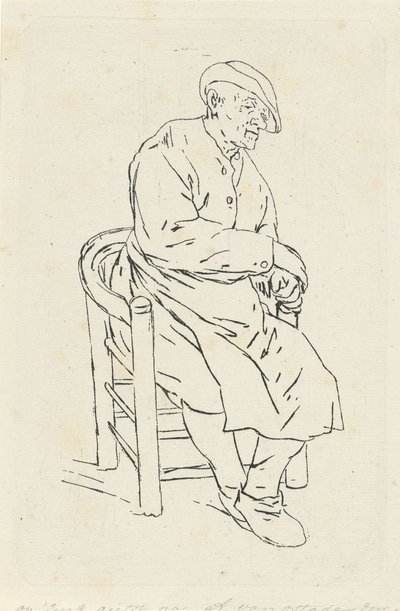 Seated Man in an Armchair by Anthonie Willem Hendrik Nolthenius de Man