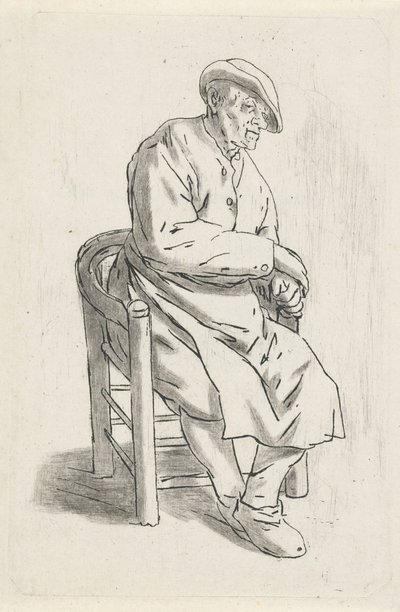 Seated Man in an Armchair by Anthonie Willem Hendrik Nolthenius de Man