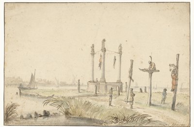 Gallows Field at the Edge of Volewijk by Anthonie van Borssom