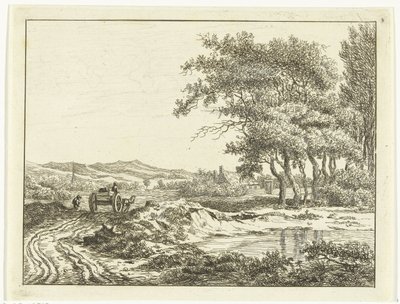 Cart on a Country Road Near the Dunes by Anthonie van den Bos