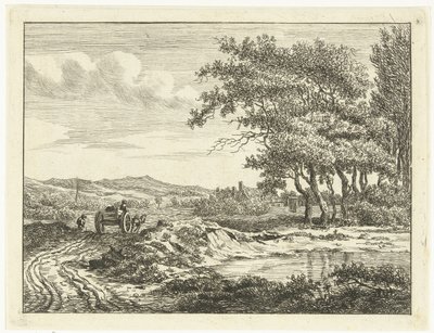 Cart on a Country Road near the Dunes by Anthonie van den Bos
