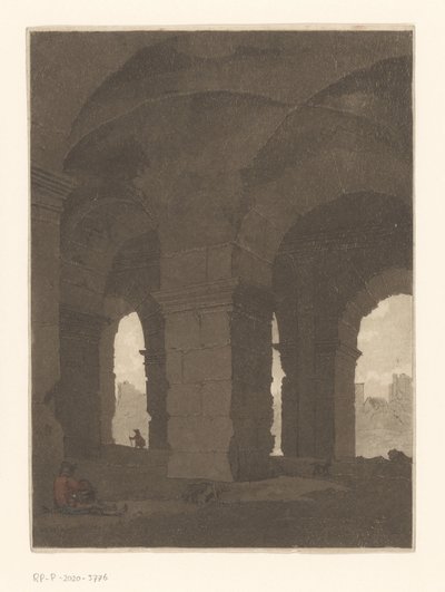 Under the Arches of the Colosseum by Anthonie van den Bos