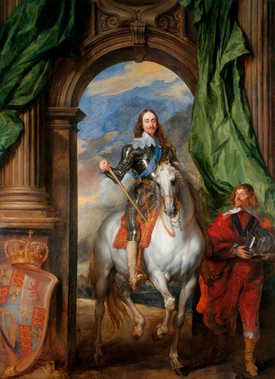 Equestrian Portrait of Charles I, King of England with M. de St Antoine by Anthony van Dyck