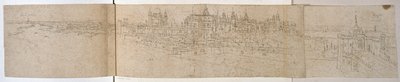 Hampton Court Palace from the River by Anthonis van den Wyngaerde