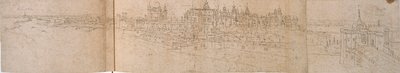 Hampton Court Palace from the River by Anthonis van den Wyngaerde