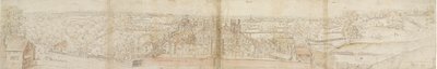 Oatlands Palace from the South, Verso: Richmond Palace and Roofs of Oatlands by Anthonis van den Wyngaerde
