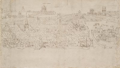 Panorama of London as Seen from Southwark: Billingsgate to Tower Wharf by Anthonis van den Wyngaerde
