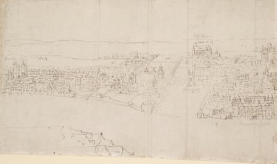 Panorama of London as Seen from Southwark: Durham House to Barnard