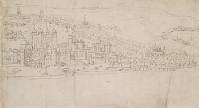 Panorama of London as seen from Southwark: The Tower by Anthonis van den Wyngaerde