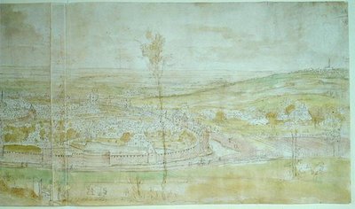Panoramic View of Brussels, 16th century by Anthonis van den Wyngaerde