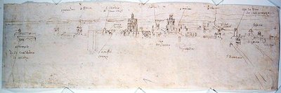 Study of Valencia by Anthonis van den Wyngaerde