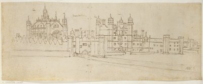 The Chapel and Gatehouse of Hampton Court by Anthonis van den Wyngaerde