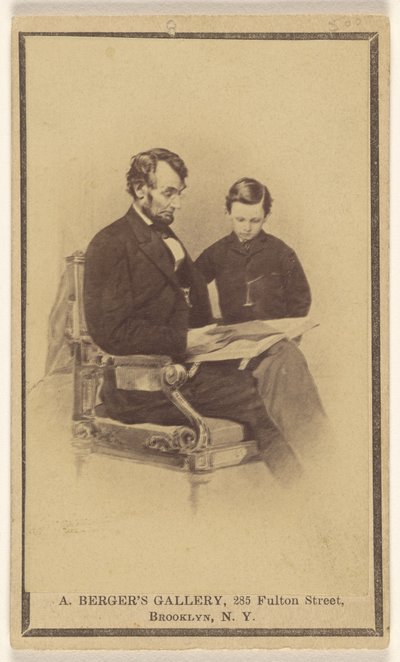 President Lincoln Reading The Bible to His Son Tad by Anthony Berger