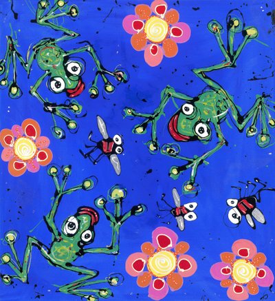 Frog Wallpaper, 2008 by Anthony Breslin