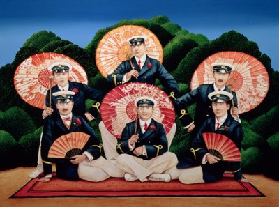 Sailors with Umbrellas by Anthony Southcombe