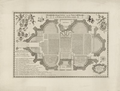 Plan of the New Church in The Hague by Anthony Stechwey