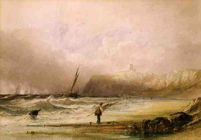 A Breezy Day at Scarborough by Anthony Vandyke Copley Fielding