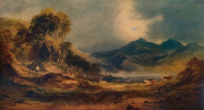 Snowdon over the Head of Traeth Mawr by Anthony Vandyke Copley Fielding