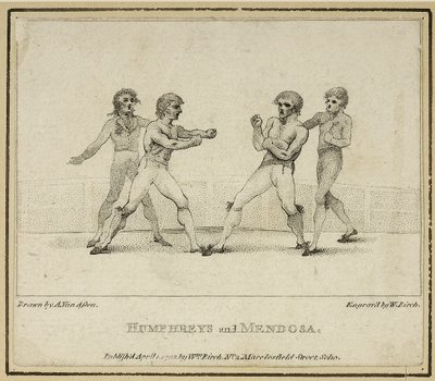 Humphreys and Mendoza (engraved by William Birch, published in 1792) by Anthony van (after) Assen
