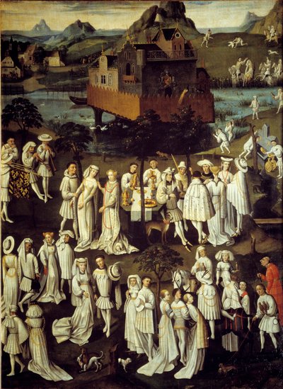 Garden of Love at the Court of Philip III the Good, Duke of Burgundy, in the Gardens of the Castle of Hesdin in 1432 by Anthony van (after) Dyck
