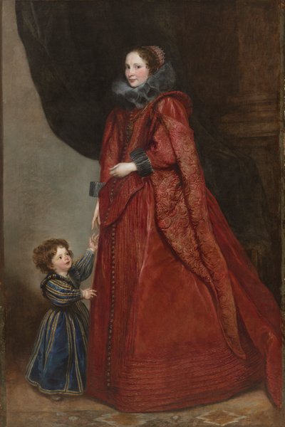 A Genoese Lady with Her Child by Anthony van Dyck