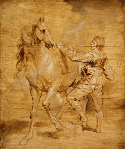 A Man Mounting a Horse by Anthony van Dyck