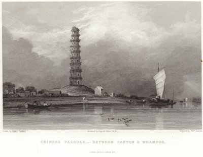 Chinese pagoda between Canton and Whampoa by Anthony van Dyck