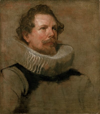 Head of a Bearded Man Wearing a Wheel Ruff by Anthony van Dyck