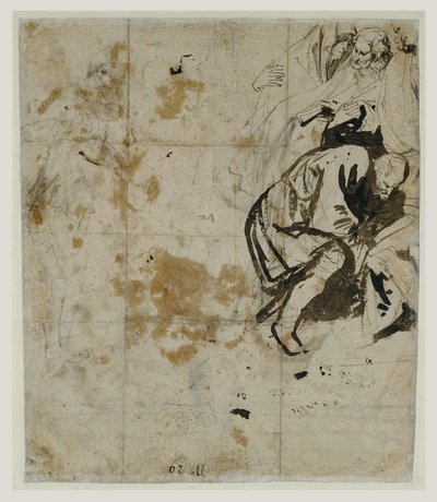 Partial Study of the Entombment (verso) by Anthony van Dyck