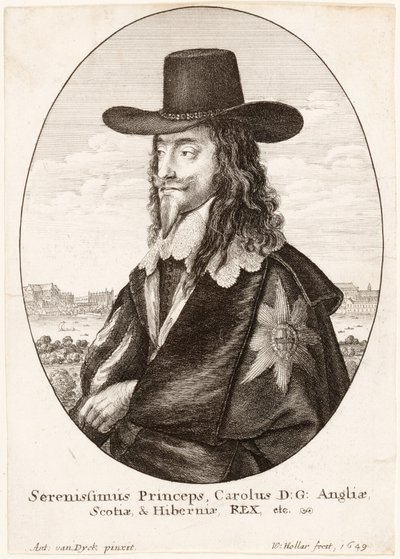 Portrait of Charles I, pub. 1649 by Anthony van Dyck