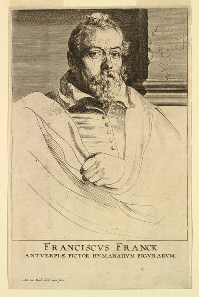 Portrait of Frans Francken, from the Icones Principum Virorum by Anthony van Dyck