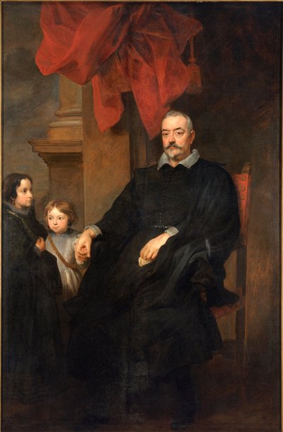 Portrait of Genoese nobles with two young girls by Anthony van Dyck