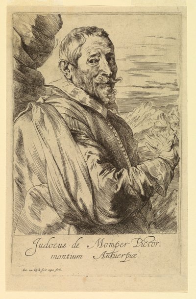 Portrait of Josse de Momper, from the Icones Principum Virorum by Anthony van Dyck